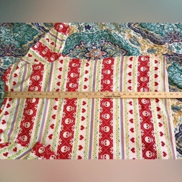 2xl Red and White Knitted Long Sleeve Relaxed Top (0042) - Picture 5 of 6